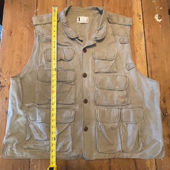 Vintage Trail Designs Vest Size Medium Khaki Tactical Fishing Vest Size XL - Picture 4 of 5